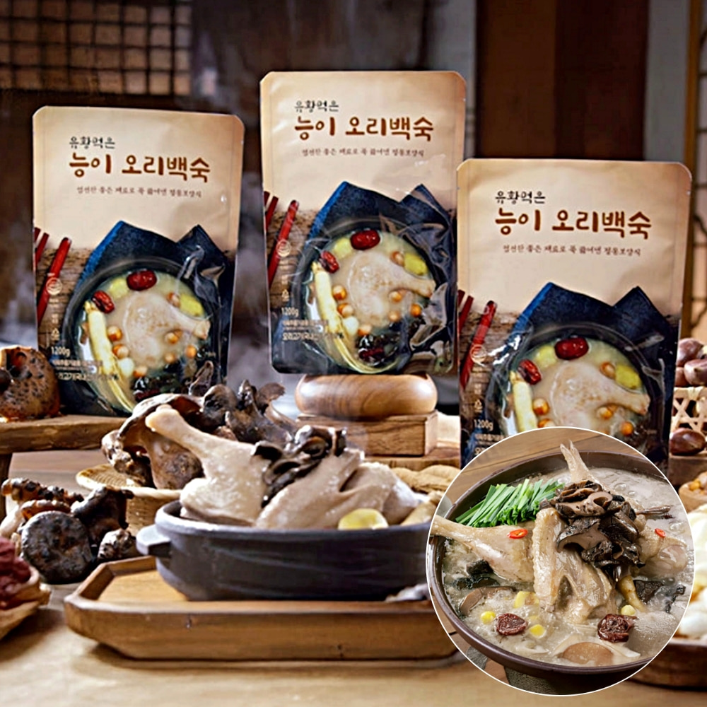 국내산 유황먹은 능이 오리백숙 1.2kg 3팩 안내
